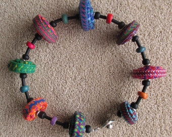 Stacker Bead Bracelet - Handmade Polymer Clay Beads