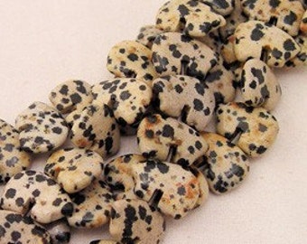 Six Dalmatine Zuni Style Fetish Bears Black White Speckled Spotted Dalmation Jasper Tan Taupe Off Southwestern Polka Dot Earthy Natural Gem