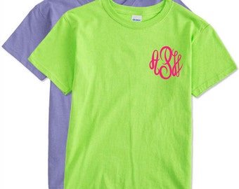 monogram tee shirts