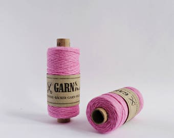 1 spool baker's twine in rose 45m