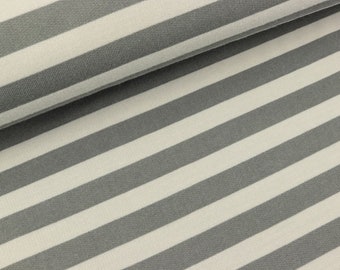 Cotton-striped-sweat light gray-grey (19.80 EUR/meter)