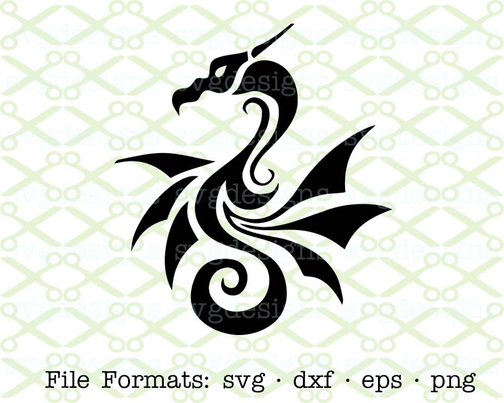 Download DRAGON SVG Dxf Eps & Png. Digital Cut Files for Cricut