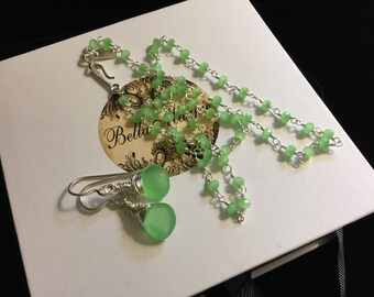 Mint Green Chalcedony Set