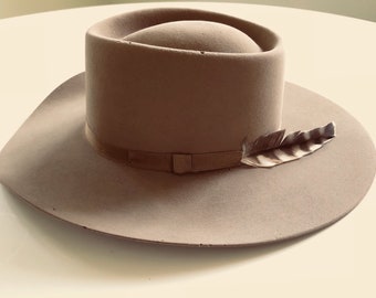 Vintage 1940s / 1950s Stetson Gambler 4X Beaver Cowboy Hat