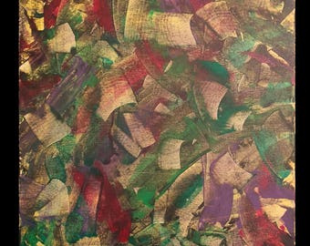 12x12" Palette knife painting, acrylic, canvas