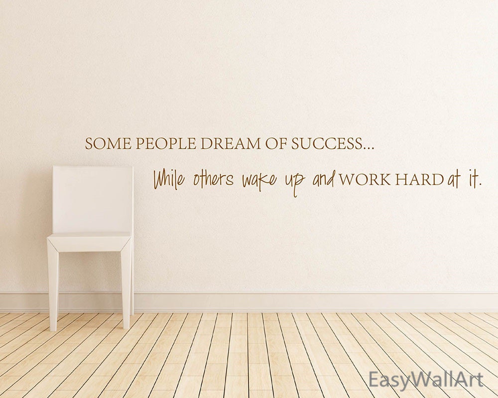 Success Wall Decal Success Quote Wall Art Success Wall