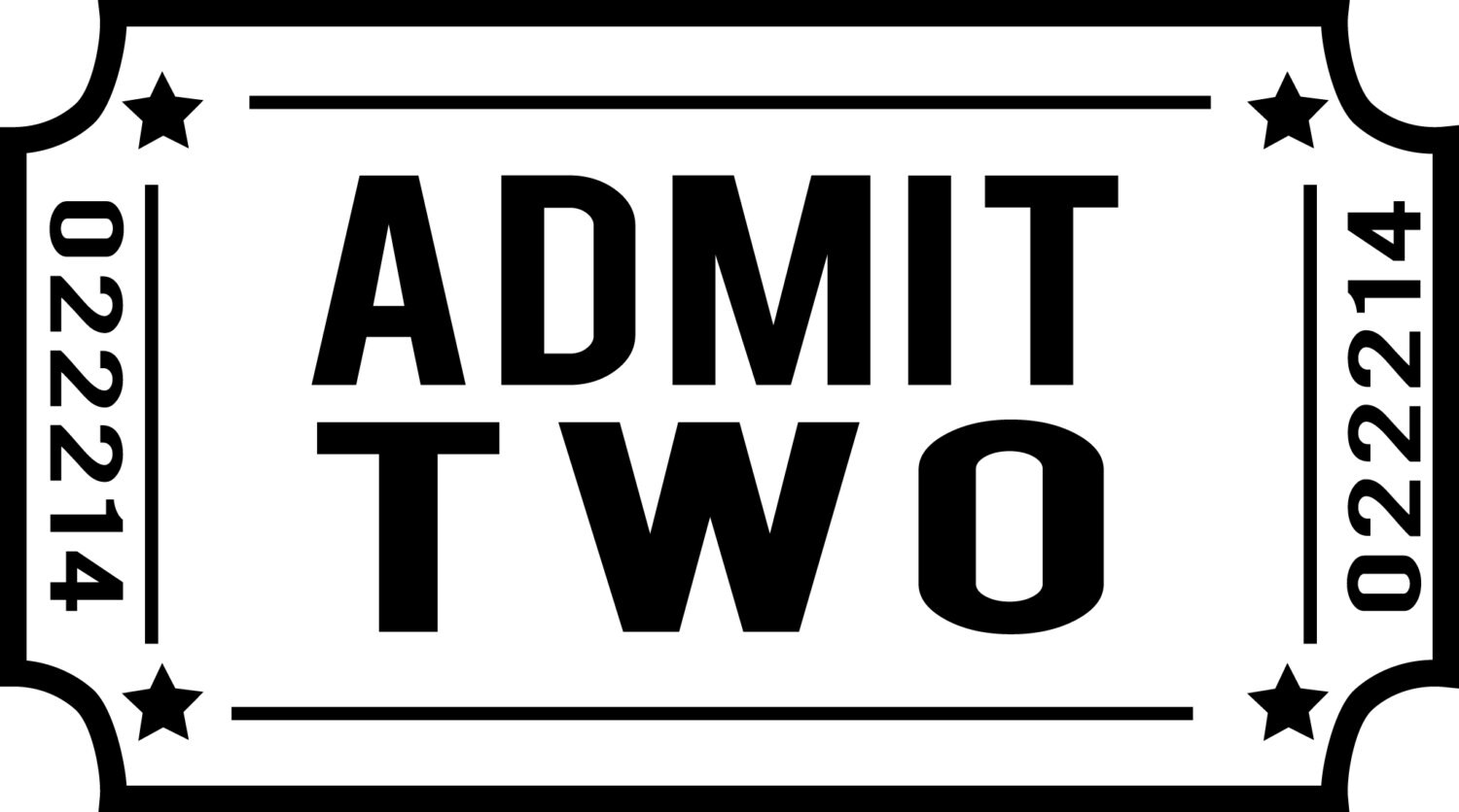 customize admit two ticket decal perfect for making ticket