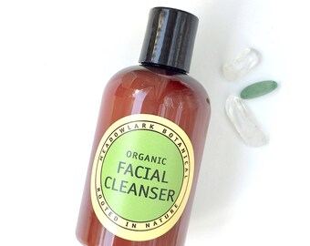 Organic Facial Cleanser for Sensitive Skin | Natural Eczema Soap for Face | Vegan Face Cleansing Cream | Liquid Face Wash | Rosacea Soap