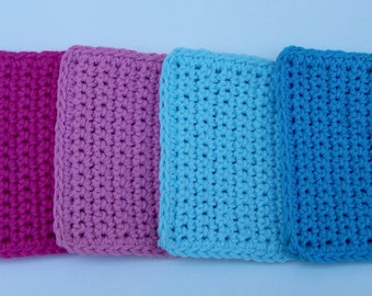 Kitchen Sponge / Crocheted Sponge / Cotton Sponge / Reusable Sponges / Eco-friendly Sponges / Crochet Kitchen Sponge / Blue and Pink Sponges