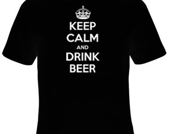 Urban Backwoods Keep Calm And Drink BeiĂźer Men's T-Shirt - Premium Heavyweight Tee