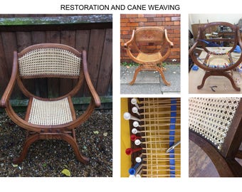 Cane woven chair