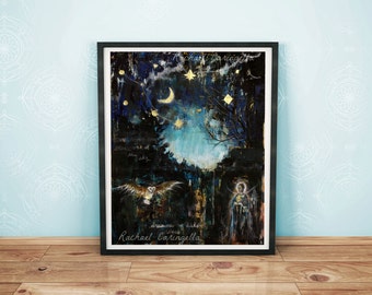 Original Artwork - Mixed Media Painting - Astrology Art - Owl Medicine