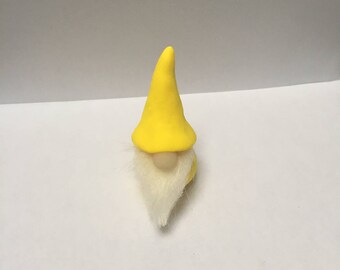 Tomte Mini Marble friend in yellow Swedish Miniature Gnome
