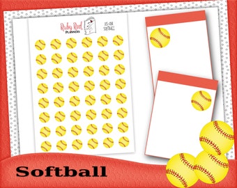 Softball Stickers - Softball Planner Stickers - Planner Stickers - Sport Stickers - Erin Condren Planner Stickers - Happy Planner - HS-014