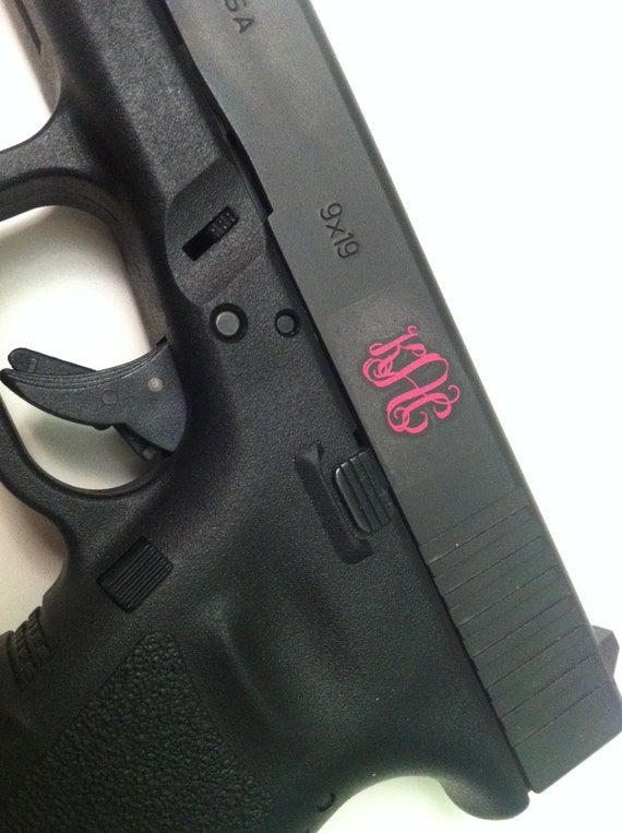 Download Items similar to Gun Monogrammed Decal - Extra Small on Etsy