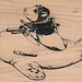 When pigs fly rubber stamp cling stamp, unmounted or wood mounted rubber stamp number 637