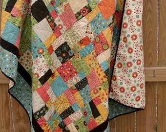 custom patchwork quilt (58x65)