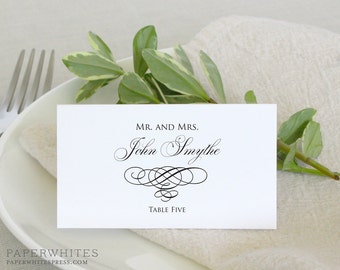 Formal Place Cards Annabella Scroll Formal Tented Wedding Place Cards Deposit to Get Started