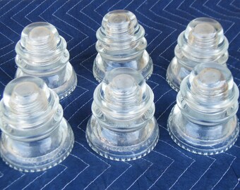 Vintage Glass Insulators - Glass Candle Holders