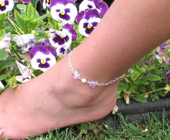 butterfly silver anklet