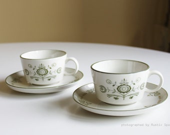 Retro Franciscan Heritage Teacups Set of 2