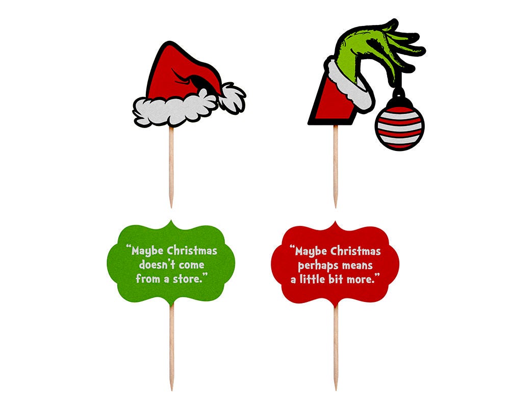 Free Printable Grinch Cupcake Toppers Printable Word Searches