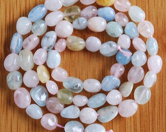 6 to 7mm/ Natural / Morganite/ Gemstone/ Beads /Full Strand Morganite Beads