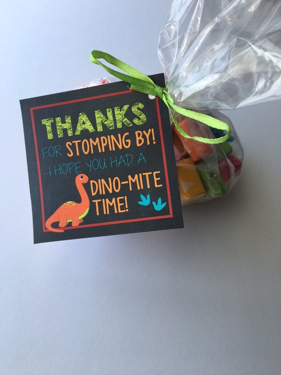 dinosaur printable party favor tags printable dinosaur party