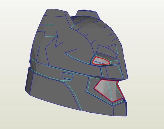 Batman helmet foam template