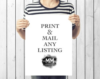 Printing Services Add-On, Physical Print, Print and Mail, Print and Ship, I will print the design and send it via USPS to your front door