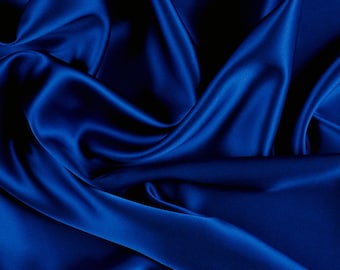 45" Wide 100% Silk Charmeuse Blue (1000M150)