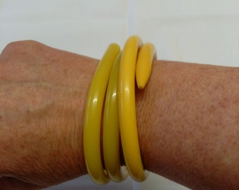 Handmade vintage knitting needle bangles