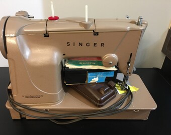 Vintage Singer Style O Matic 328 K Sewing Machine With Case Working Condition !