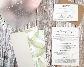 Bespoke Perspex Wedding Invitation Set