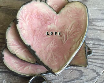 New! - LOVE heart ring dish