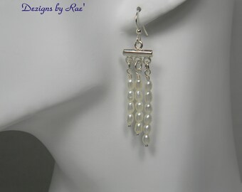 Freshwater Pearl Earrings, Cultured Freshwater Pearl Earrings, Wedding Earrings