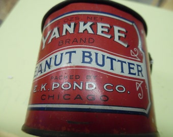 Yankee Peanut butter pail, vintage peanut butter, peanut butter pail, ADVO peanut butter,