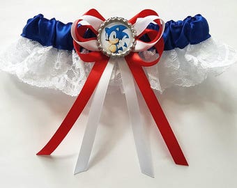 Sonic The Hedgehog Satin/Satin and Lace/Garter Set