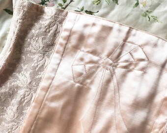 Parisian Fairbett 1950s Pink Satin Girdle Corset w/ Original Box S/M
