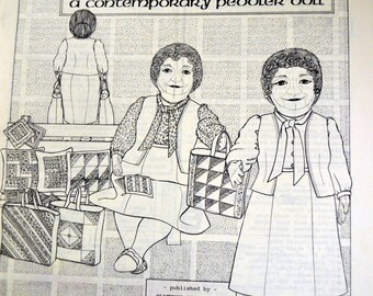 Phoebe Contemporary Peddler Doll Pattern 24 inch Colette Wolff Pattern Platypus Publications UNCUT