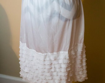 Layered Ruffle Skirt/Dress Extender, Slip Lengthener