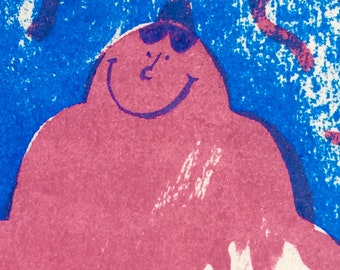 A6 2 colour Jelly Gocco print