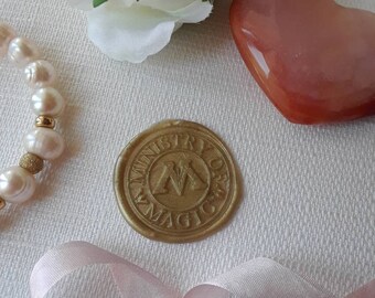 Magic School crest wedding wax seal party invitation self adhesive wax seal peel sticker 1"