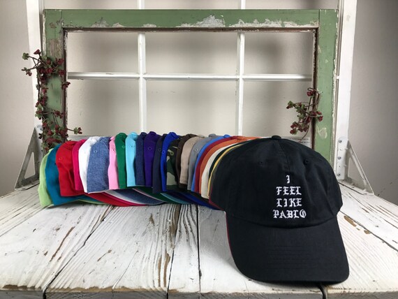 I Feel Like Pablo Dad Hat Embroidered Baseball CapYeezy Dad Hat Low Profile Curved Bill Pablo Hats - Multiple Colors