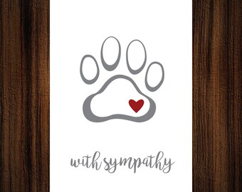pet sympathy card etsy pet loss sympathy card