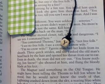 Green Gingham Bookmark