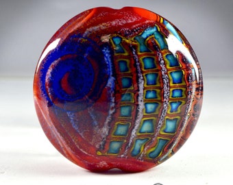 Lentil bead. d-48 mm. Lampwork