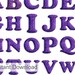 Glitter Clipart Letters - purple Glitter alphabet - Purple Clipart - Glitter Letters Download (GCL1)