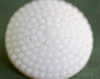 White Glass with Circles Button