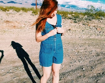 Vintage Denim Romper Large